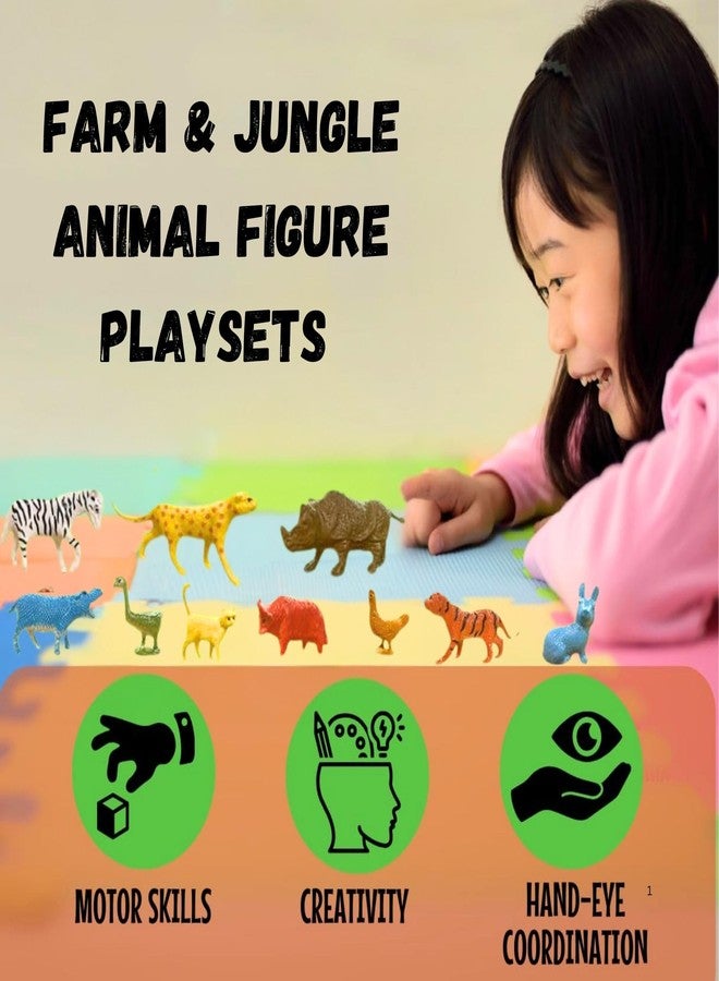 Mallexo Zoo Animal Toys Set 31pcs - Farm and Jungle Combo for Kids - Plastic Safari Action Figures - Birthday Gift for Boys & Girls 3+ Years - Image 3